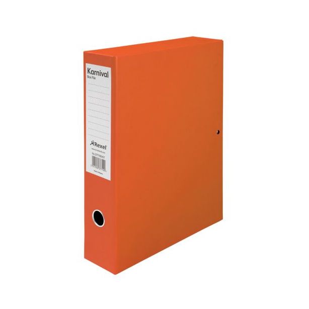 Eastlight Karnival Box File Foolscap Orange