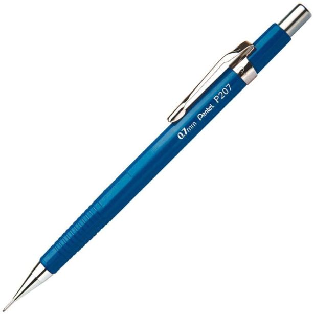 Pentel Automatic Pencil, 0.7mm, Blue Barrel, P207
