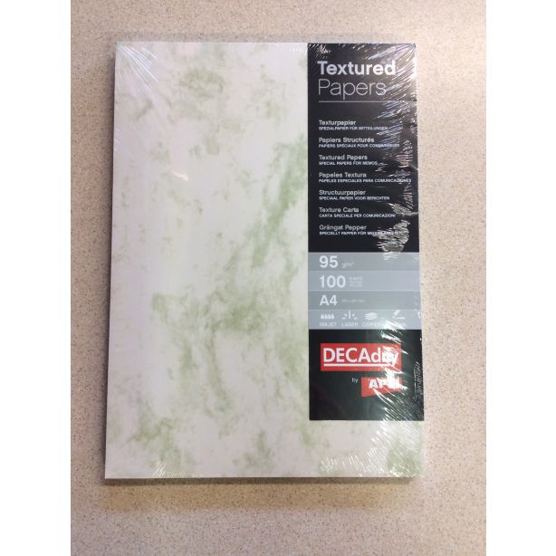 Decadry Green Marble Paper A4, 95gsm, Pack of 100 