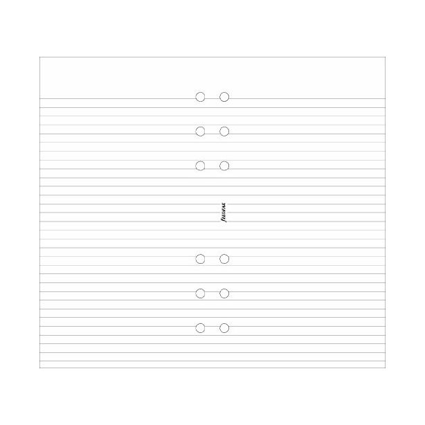 Filofax Personal White Refill Ruled Notepaper, 6.75 x 3.75 inches, 15 sheets