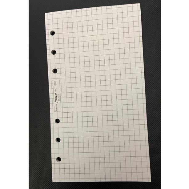 Filofax Personal White Quadrille (Squared) Notepad Organiser Refill 132216