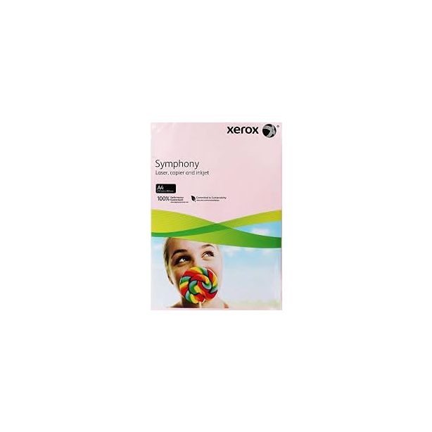  Xerox Symphony Paper, A4, 80gsm, Pastel Tints Pink Pack of 500 sheets