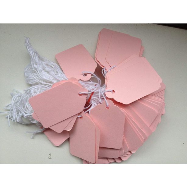 Clipper Strung Tickets, E23C, 32 x 22mm, Pink, Pack of 1000 