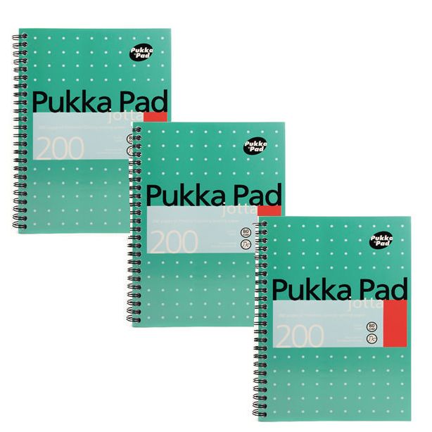 Pukka Jotta Wirebound Notebook, A5, Pack of 3
