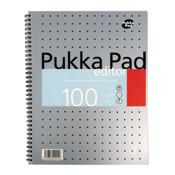 Pukka Wirebound Editor Notebook, Pack of 3