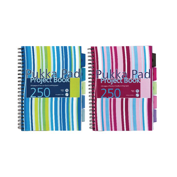 Pukka Project Books, Polypropylene Cover, A4, Pack of 3