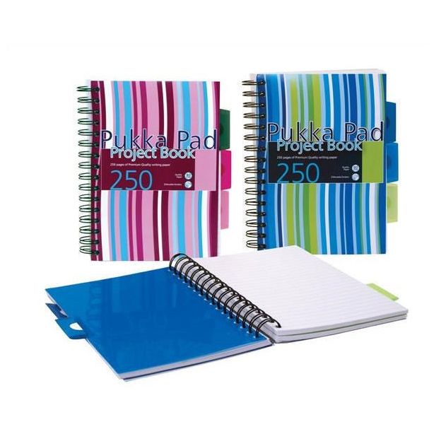 Pukka Project Books, Polypropylene Cover, A5, Pack of 3