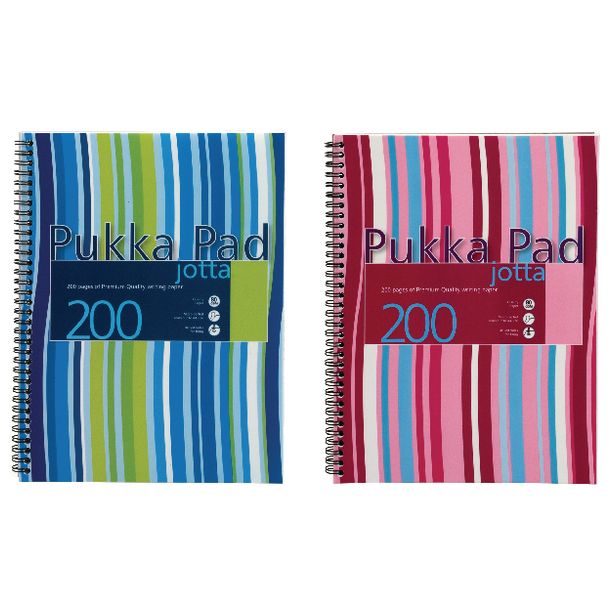 Pukka Polypropylene Cover Wirebound Notebooks, A4, Pack of 3 