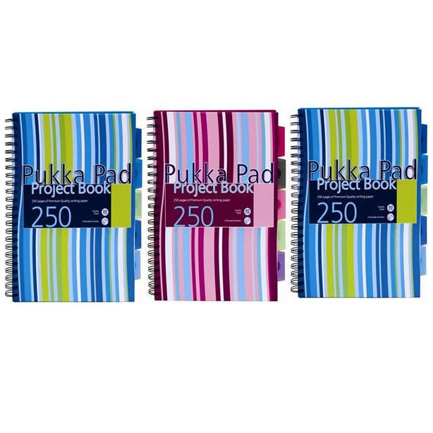 Pukka Project Books, Hardcover, A4, Pack of 3