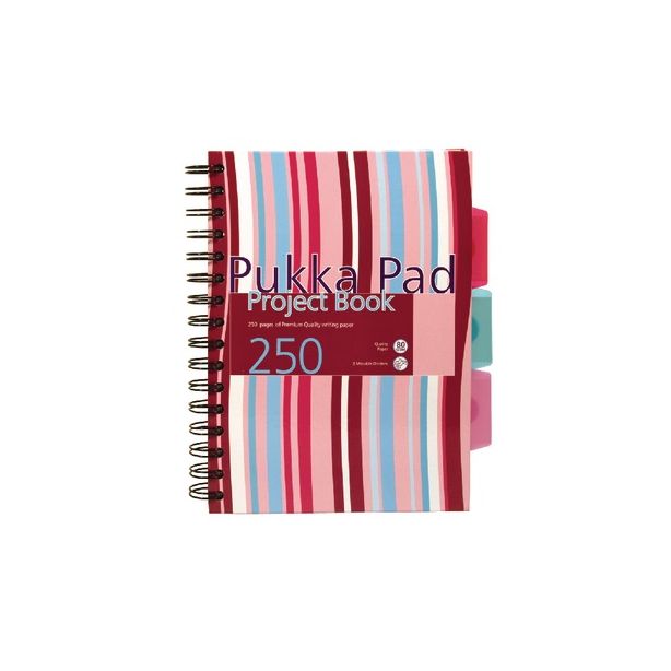 Pukka Project Book, Hardcover, Pink, A5