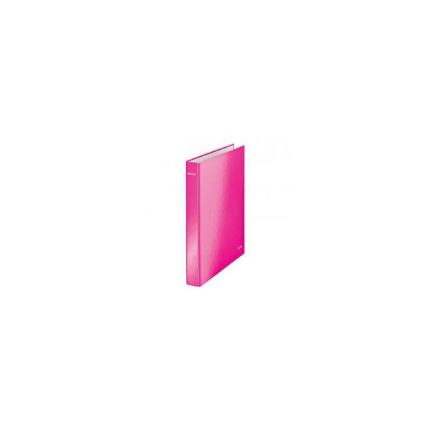 Leitz Wow Ring Binder, 25mm 2 D Ring, Metallic Pink