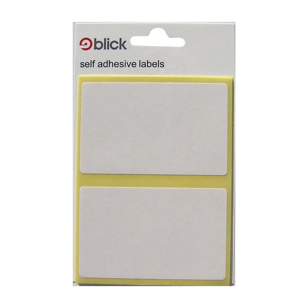 Blick Labels Bag. 50 x 80mm. White. Pack of 14 x 20 packs = 280 labels