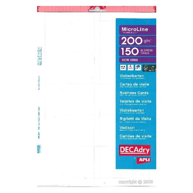 Decadry 200gsm Business Cards, Pack of 150