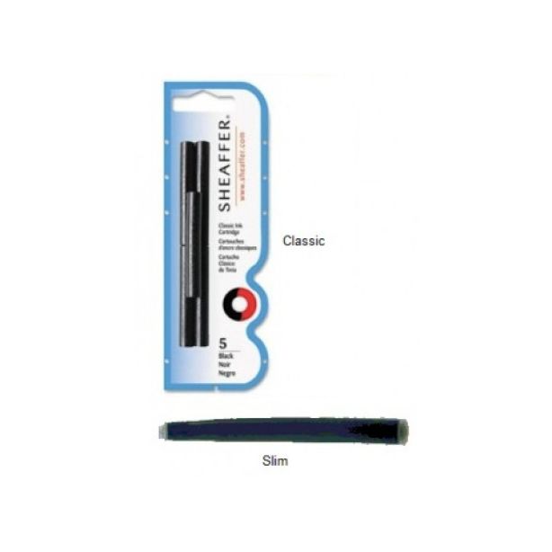 Sheaffer Ink Cartridge, Classic, Red, Pack of 5