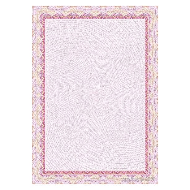 Decadry Certificate Paper, Spiral Red