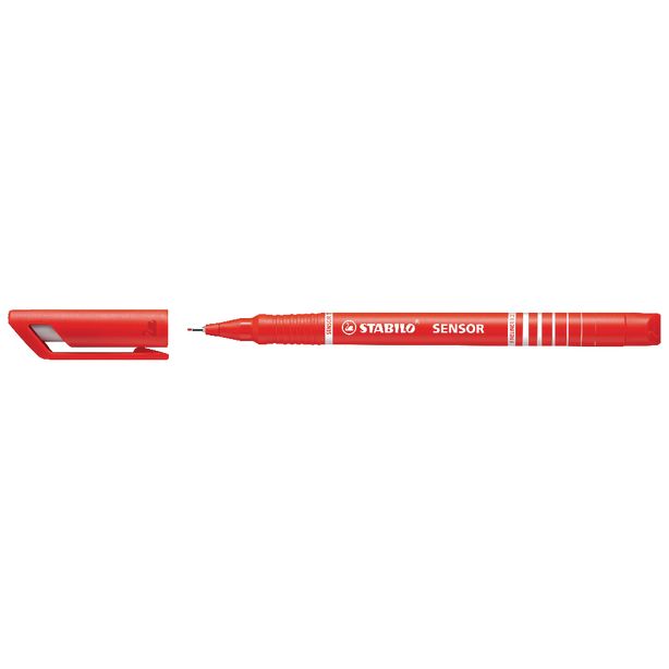 Stabilo Sensor 189, Red, Line Width 0.3mm. Pack of 10
