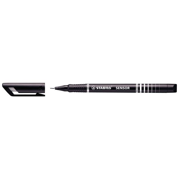 Stabilo Sensor 189, Black, Line Width 0.3mm. Pack of 10