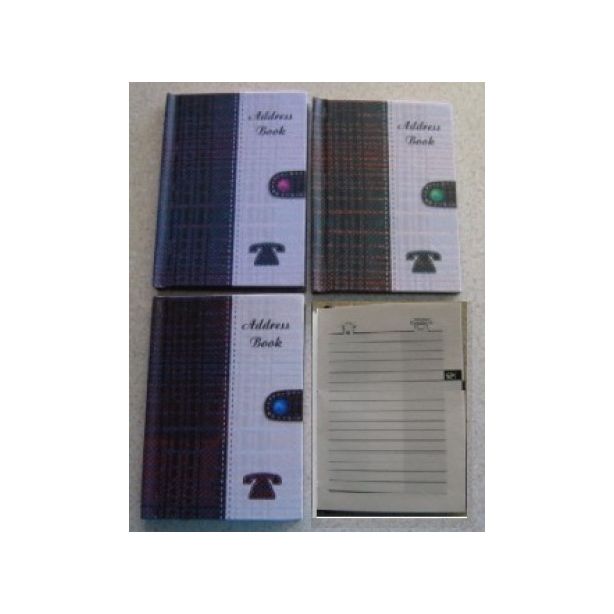 Telephone Address Book, 108 x 76mm, Patterned Design Cover, Blue