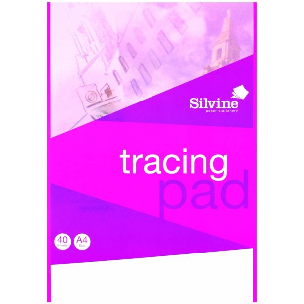 Silvine Tracing Pad, A4, 40 Sheets, Portrait