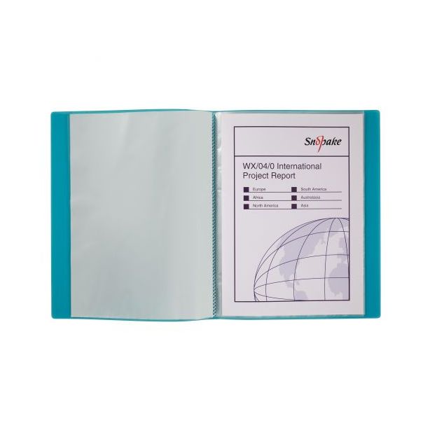 Snopake Electra Turquoise Display Book, A4, 24 pockets