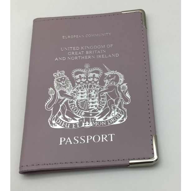 Tuscana Grain Leather Passport Holder, Lilac
