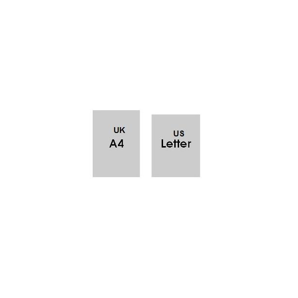 US Letter Size Paper  80gm White Box of 5 Reams