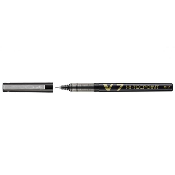 Pilot Hi-Tecpoint V7 Liquid Ink Rollerball Pen Medium Tip 0.7mm Black
