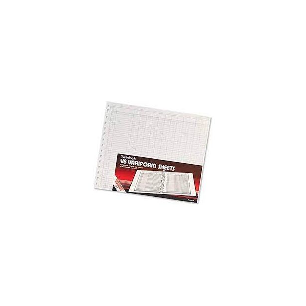 Twinlock Variform V8 Range, Refill Sheets, 32 Column Cash Pack of 75
