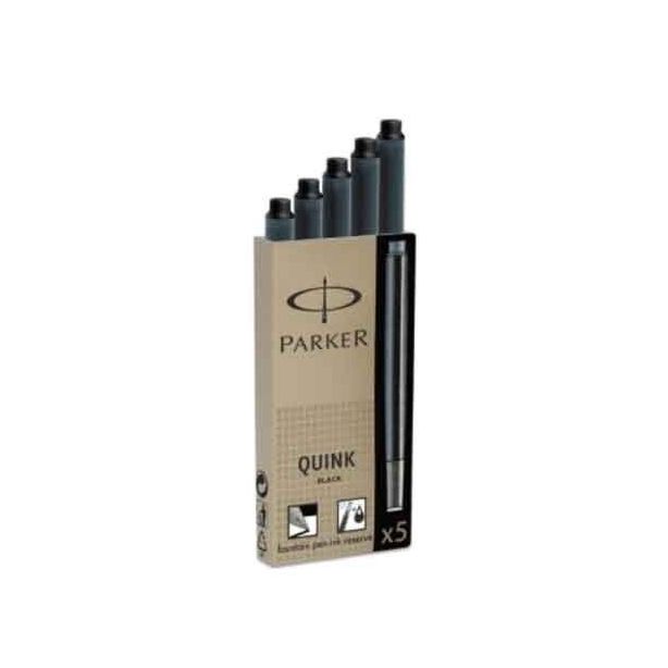 Quink Cartridges Washable Black Pack of 5