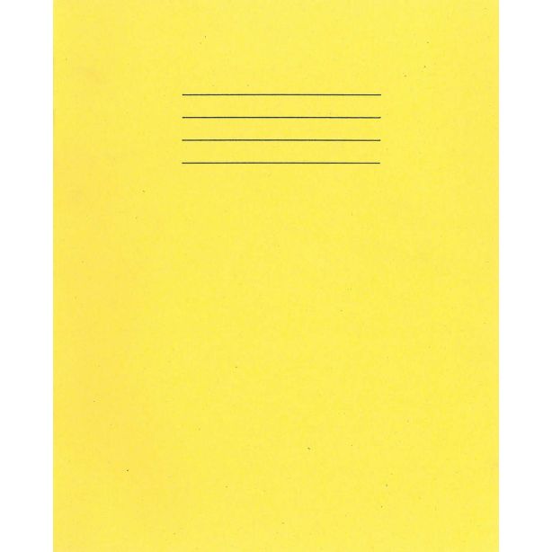 Rhino 9 x 7 inch Ruled Exercise Book, Yellow Cover, Pack of 10