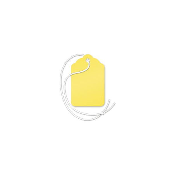 Clipper Strung Tickets, E23C, 32 x 22mm, Yellow, Pack of 100 