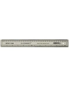 Q Connect Ruler Shatterproof 30cm Clear