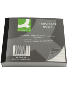 Q Connect Triplicate Book, 102 x 127mm (4 x 5'')