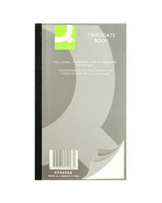 Q Connect Triplicate Book, 210 x 127mm (8.25 x 5'')