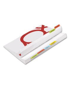 File and Display Self Adhesive Tabs 12 x 40mm Assorted Colours, Pack of 240