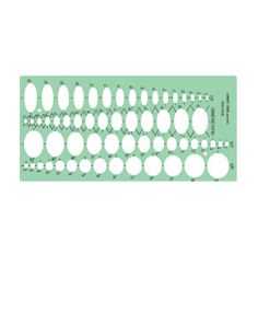 Linex Ellipse Template, Pen:0.5mm, Size:260x128mm