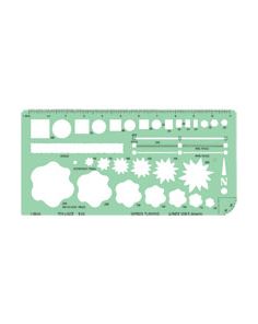 Linex Garden Planning Template, Pencil/Pen:0.5mm, Scale:1:50, Size:235x116mm