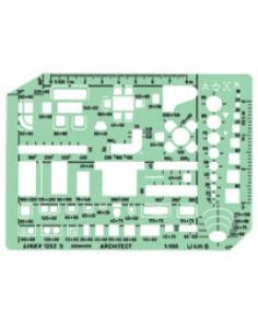 Linex Furniture Template, Scale:1:100, Pen:0.35mm, Pencil:0.5mm, Size:180x100mm