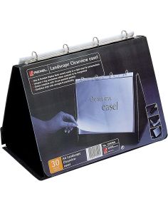 Rexel Clearview Landscape Easel Presentation Display Book A3, Black