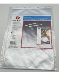 Rexel Clearview Portrait Easel Refill Pockets A4, Pack of 10
