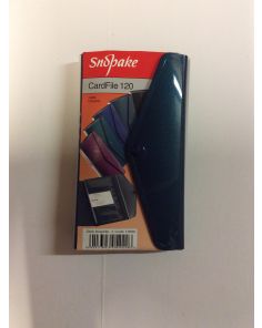 Snopake CardFile 120 Zeon Graphite, Business card wallet holds 120 cards, popper closure