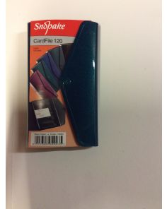 Snopake CardFile 120 Zeon Green, Business card wallet holds 120 cards, popper closure