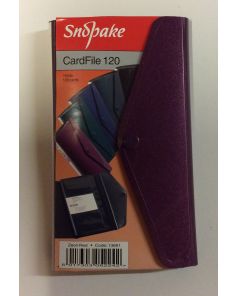 Snopake CardFile 120 Zeon Red, Business card wallet holds 120 cards, popper closure