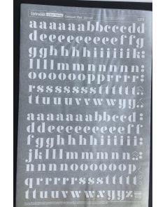 Letraset White 1372W 72pt. Carousel Lower Case Letters