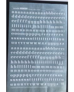 Letraset White 1376W 48pt. Carousel Lower Case Letters
