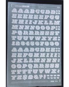 Letraset White 1554W 60pt. Profil Capital Letters