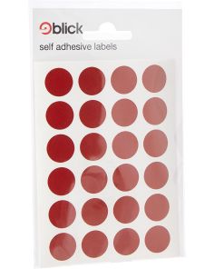 Blick Label Company / Legal Seal 15mm diameter Plain edge Red Pack of 96 x 20 packs = 1920 labels