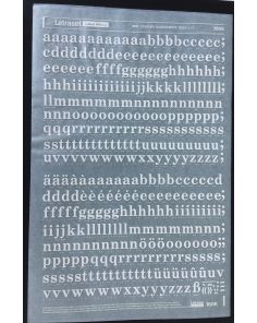 Letraset White 1606W 48pt. Century Schoolbook Bold Lower Case