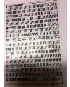 Letraset Black 1648 36pt. Slimblack Capital Letters