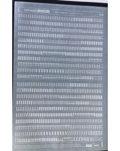 Letraset White 1649 30pt. Slimblack Capital Letters